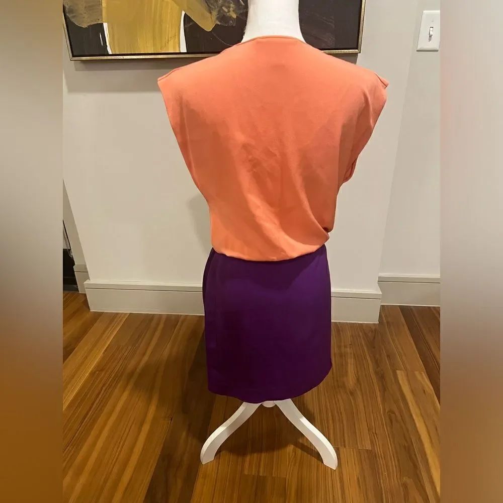 Diane Von Furstenberg color block dress size 4 - Picture 8 of 11